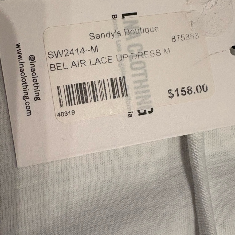 NWT LNA White Lace-Up Midi Swim Cover Up - Picture 9 of 11